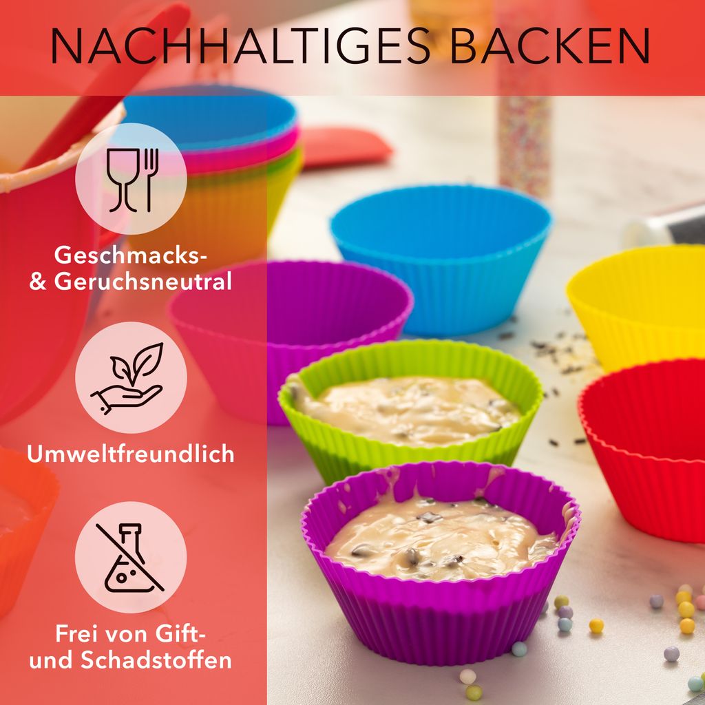 AVANA Große Wiederverwendbare Muffinformen aus Hochwertigem Produktbild 7