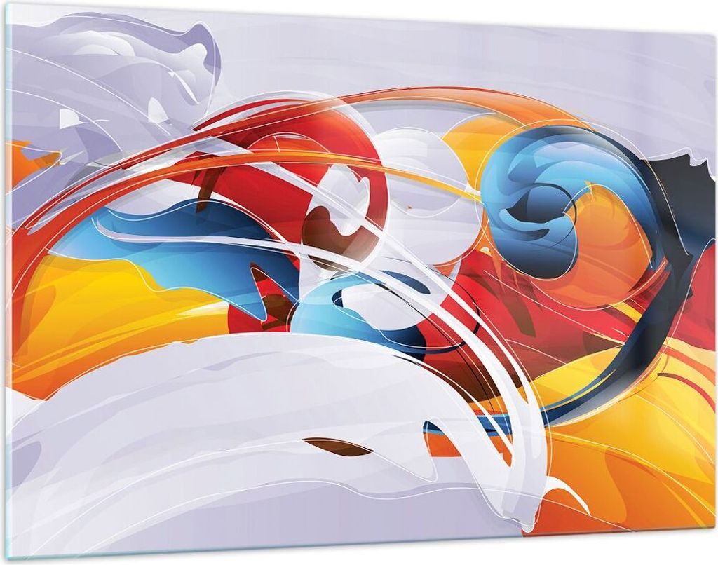 Bilder auf glas - Abstraktion modern - 120x80cm - Glasbilder - Wandbilder - Kunstdruck - zum Aufhängen bereit - Wanddekoration aus Glas - Glas Bil...