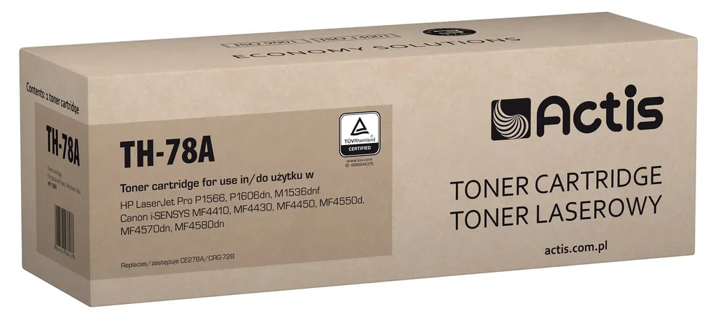 Toner Noir Actis TH-78A pour HP 78A CF278A et Canon 728 de 2100 Pages