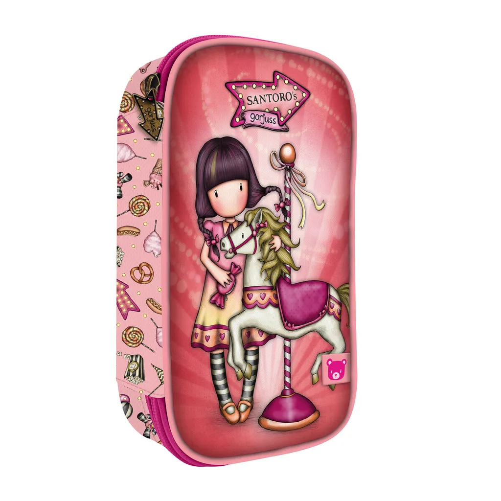 Magico Astuccio Gorjuss Carousel Salmone - Set Scuola 45 Pezzi
