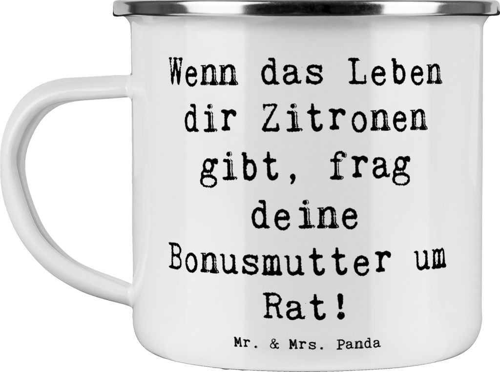 Mr. & Mrs. Panda Pott Spruch Rat bei Bonusmutter - Weiß - Produktbild 