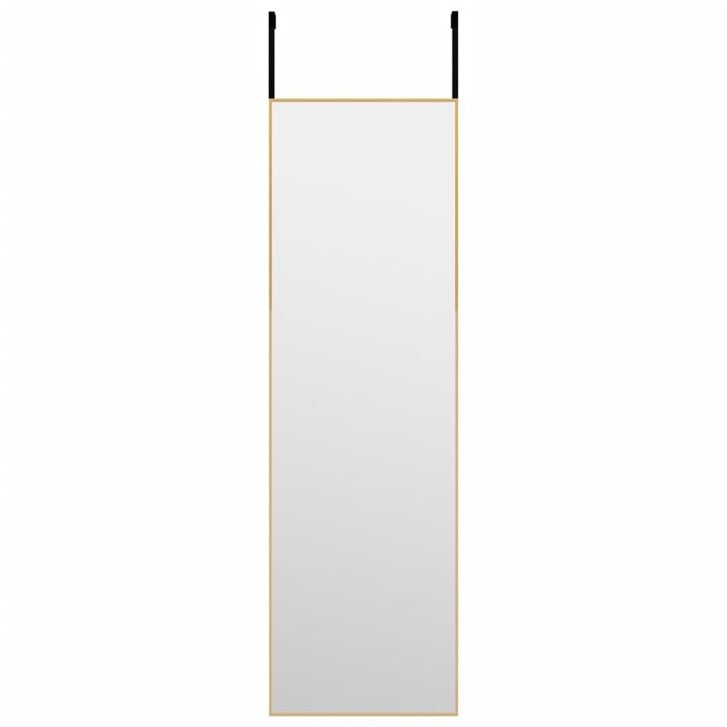 Türspiegel Golden 30x100 cm Glas und Aluminium