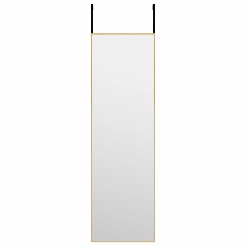 Specchio vidaXL Oro da Appendere alla Porta 30x100 cm | Zero Fori