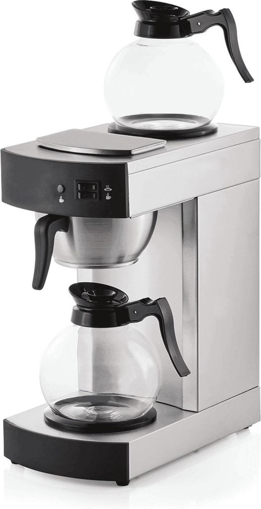 WAS Germany Kaffeemaschine, 1,8 ltr., 36 x 19,5 x 42,5 cm, Chromnickelstahl