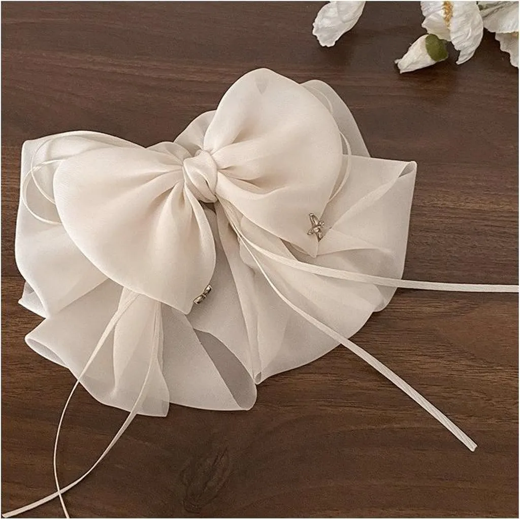 Fermaglio Capelli Flamenco Mystique SP325B: Fiore con Zirconi e Fiocco