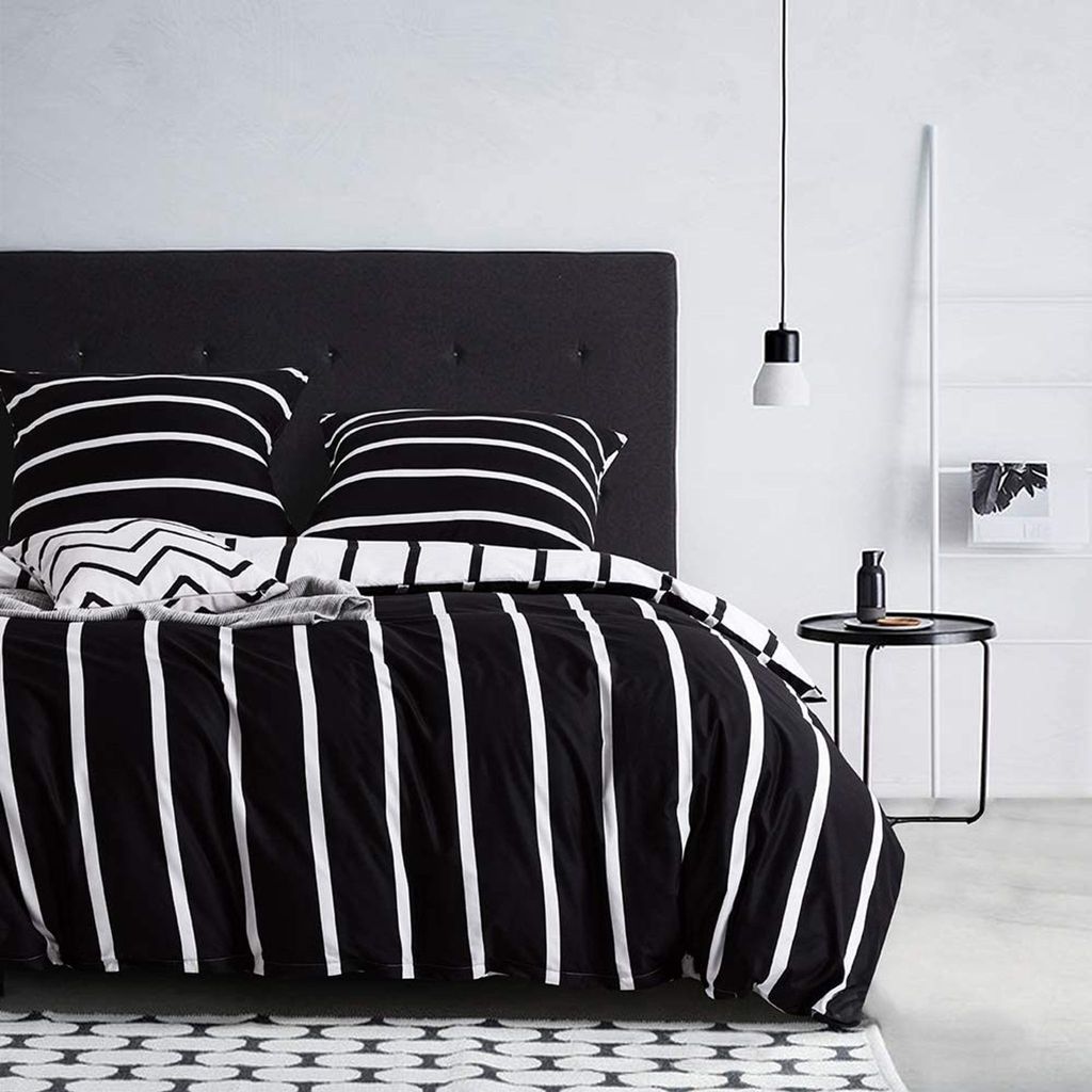 Pruhovaná souprava povlečení král velikost 200 x 220 cm Obrázek produktu 