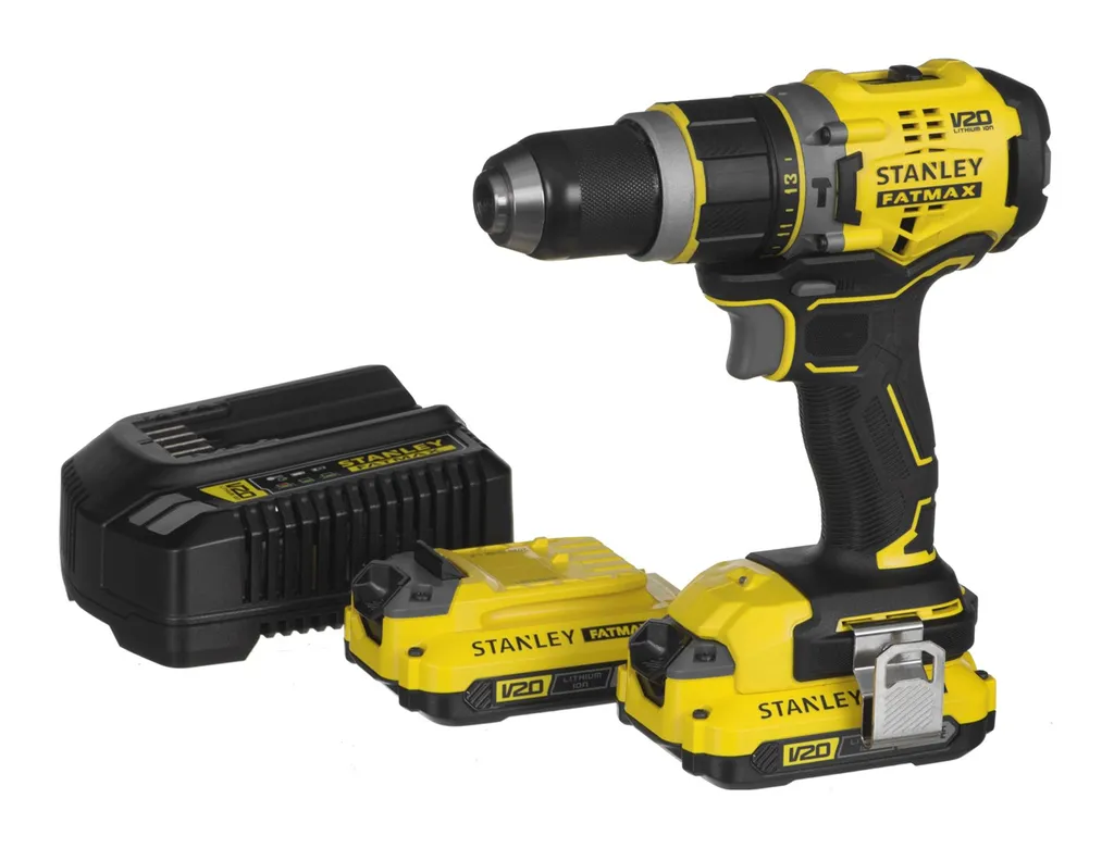 Perceuse visseuse 18V Brushless V20 Stanley Fatmax à percussion 2.0Ah - 2