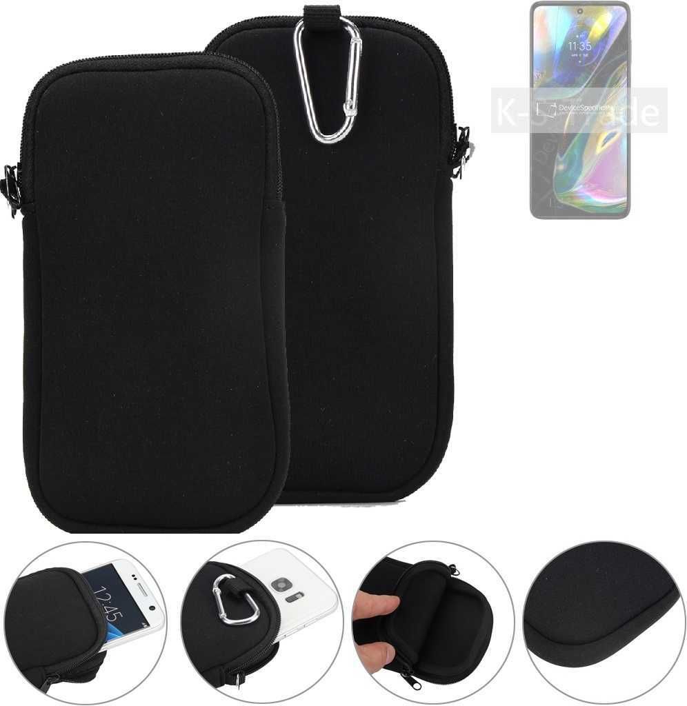 K-S-Trade Neopren-Hülle Handyhülle kompatibel mit Motorola Moto G82 Schutzhülle Neoprenhülle Sleeve Schutz-Hülle Gürtel Tasche Case Holster