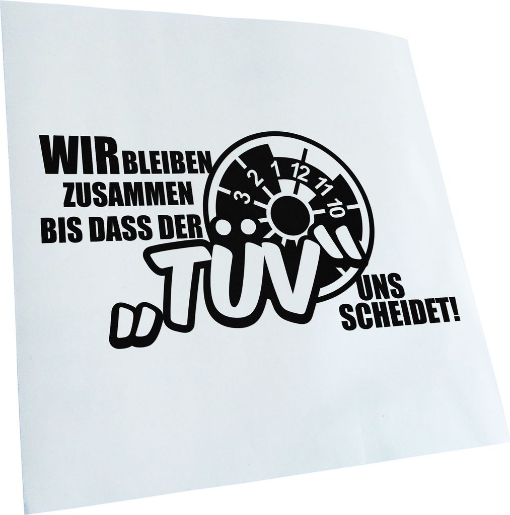 Kiwistar - Autoaufkleber - DASS der Uns scheidet Heckscheibenaufkleber - Aufkleber für Auto Kfz Fahrrad, LKW, Truck Mofa
