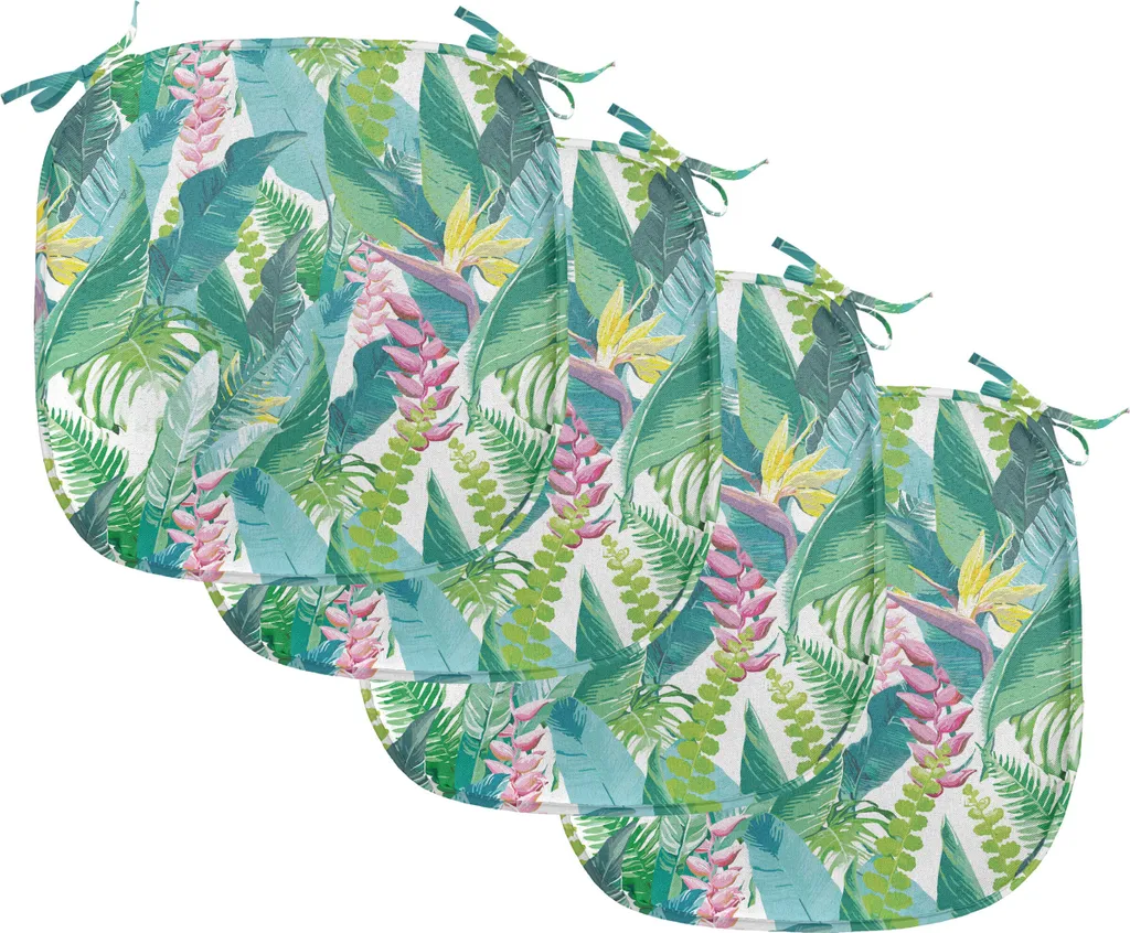 Abakuhaus Federa Cuscino 40x40 Cm – Tropic Island Palms – Aqua Blue Verde – Stampata Fronte/Retro