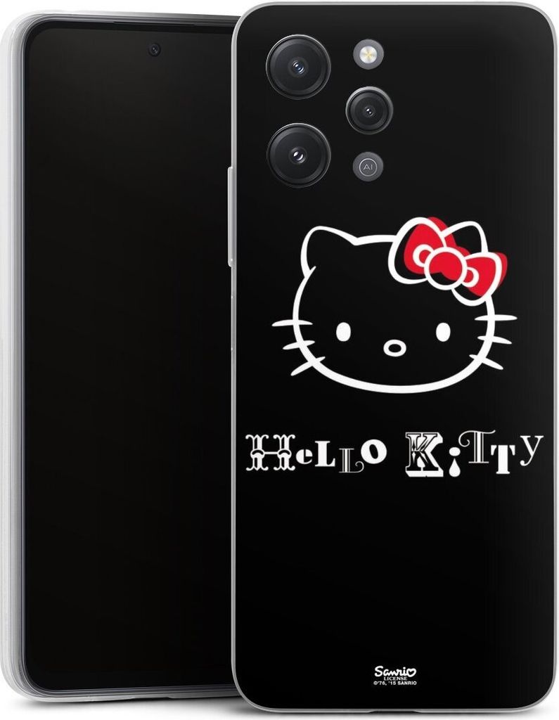 DeinDesign Slim Hülle für Xiaomi Redmi 12 Silikon Case Ultra Dünn Handyhülle Fanartikel Hello Kitty Kawaii
