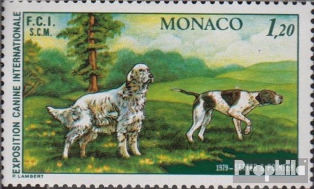Briefmarken Monaco 1979 Mi 1379 (kompl.Ausg.) gestempelt Hundeausstellung