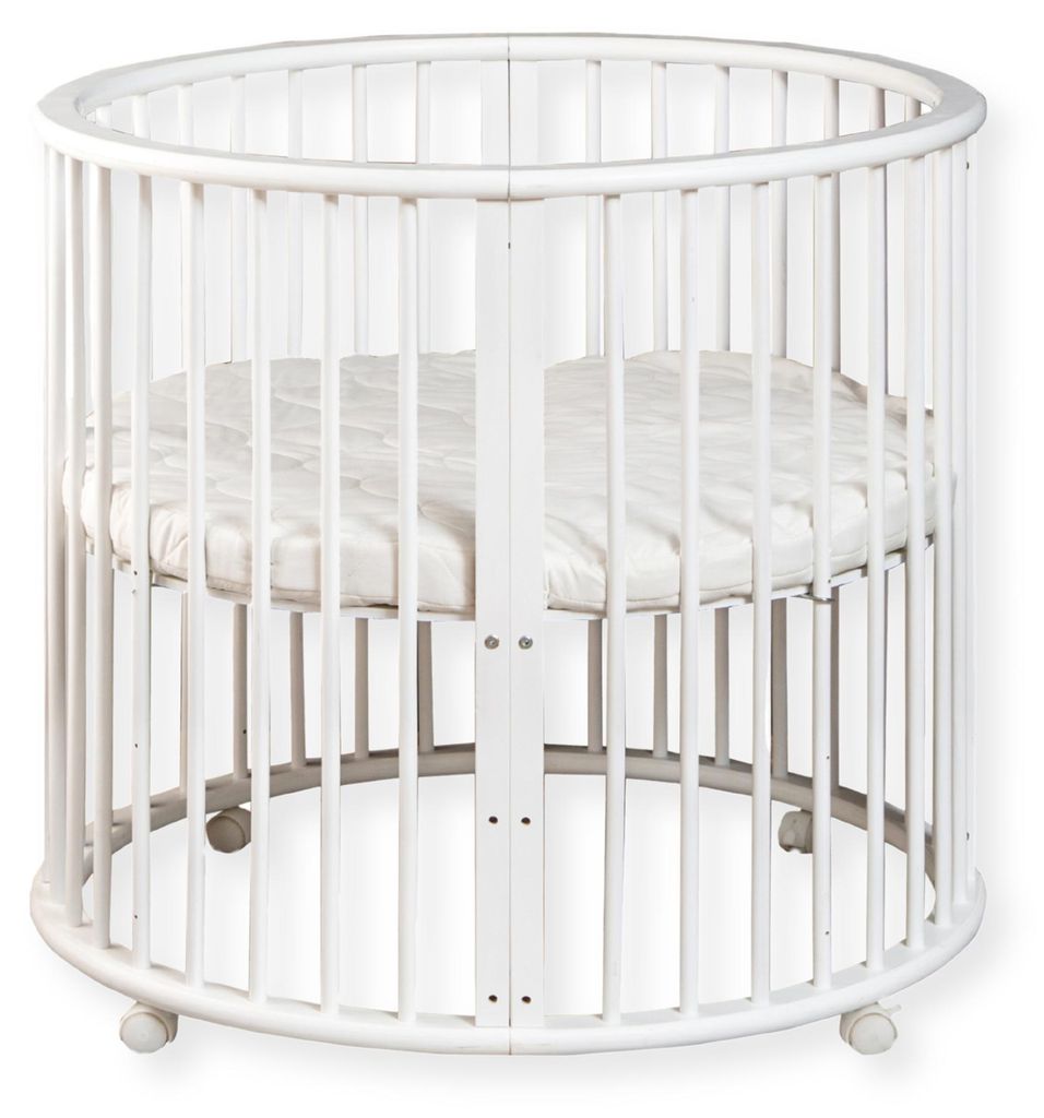 Buxibo Babybox – Grundausstattung – Runde Holzspielbox – Produktbild 