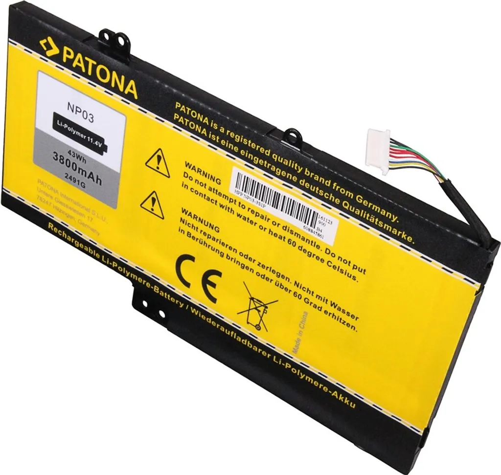 HP Pavilion 13/15 3800mAh Li-Pol 11,4V NP03XL