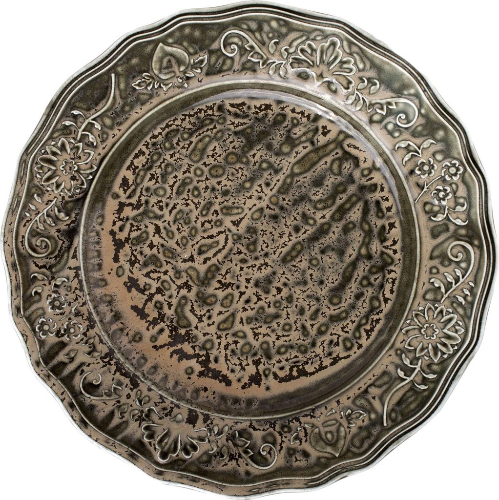 VERLO POEM WETLANDS Speiseteller 30 cm – Großer Flacher Teller in Dunkelgrün, Elegantes Modernes Design, Hochwertige Keramik, Ideal für Hauptg...