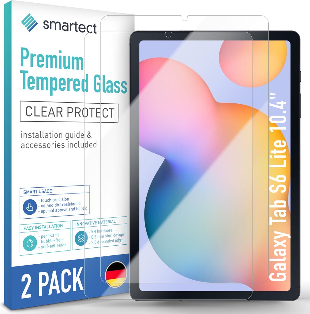 2x Schutzglas Panzerfolie Klar für Galaxy Tab S6 Lite 10.4" Produktbild 