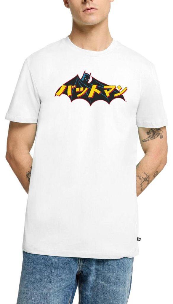 Spreadshirt DC Comics Batman Japanische Schriftzeichen Männer Premium T-Shirt, 4XL, Weiß