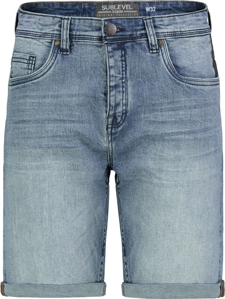 Sublevel Bermuda Jeansshorts in Used-Look Größe: 36W