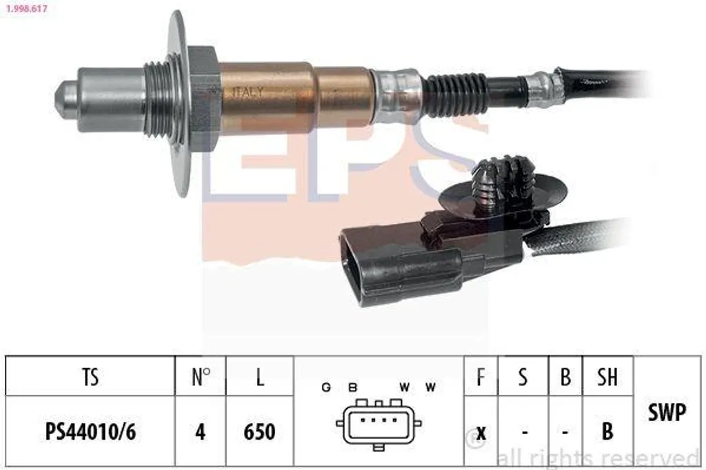 Sonde Lambda EPS pour Renault Mégane IV Grandtour K9A 650mm 1998617