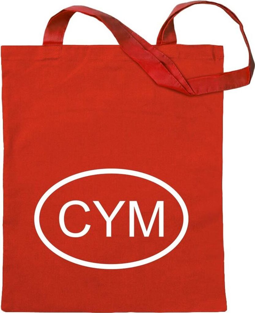 Kiwistar - Baumwolltasche - rot - Wales CYM - Tragetasche Stoffbeutel Umhängetasche Langer Henkel