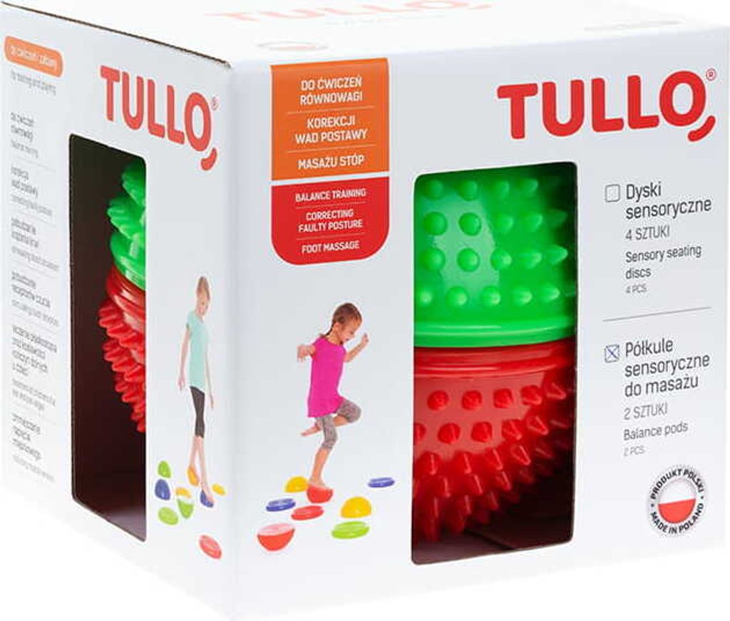 Masážní smyslová polokoule 2 ks červená zelená Obrázek produktu 1