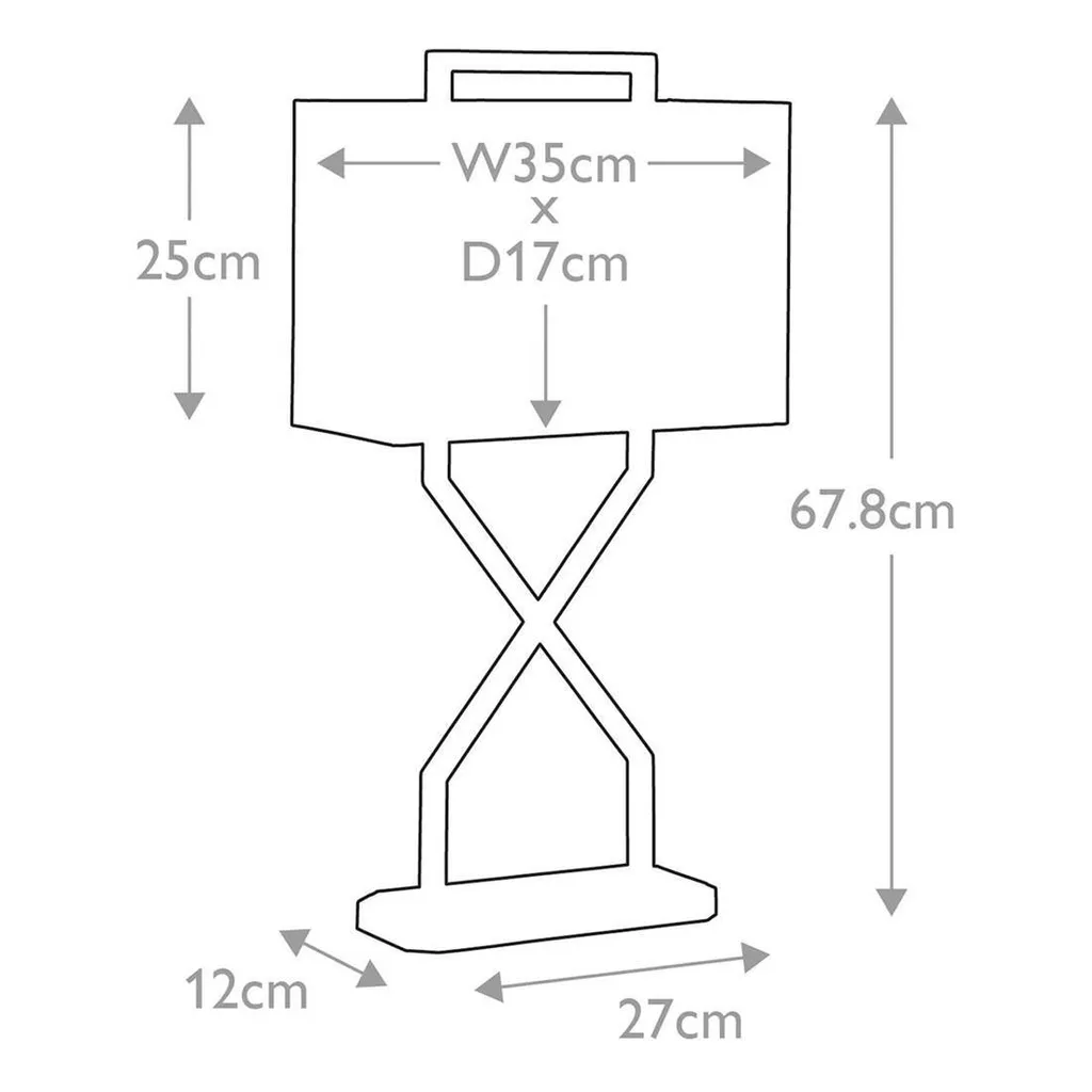 Lampe de table en tissu bleu marine Cross Elstead finition dorée E27