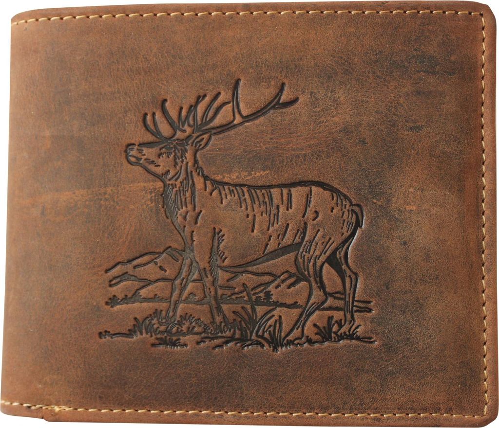 Green Burry Vintage taška na nože „Stag-3“ z kože (hnedá) Obrázok produktu 