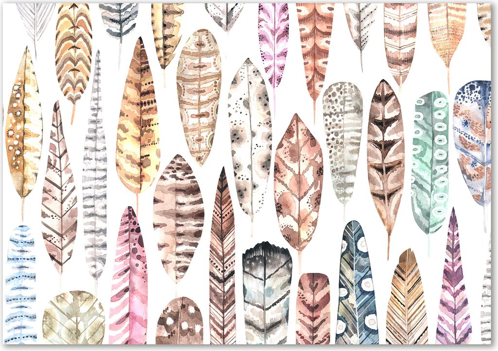 Tulup Leinwandbild - 100x70 cm - Wandkunst - Drucke auf Leinwand - Leinwanddruck - Sonstige - Mehrfarbig - Farbige Stifte