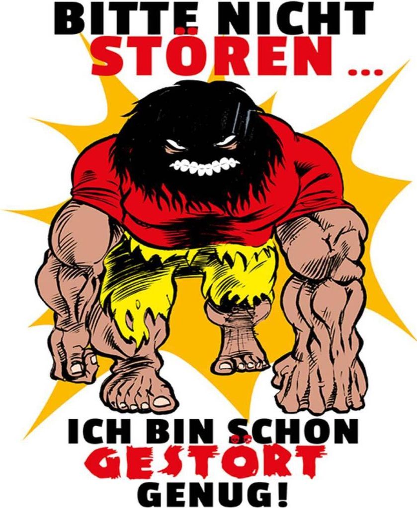 vianmo Holzschild 40x30 cm Nicht stören bin gestört genug