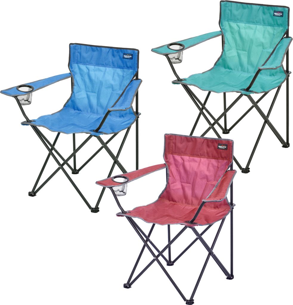 Anglersessel Campingstuhl mit Getränkehalter und Tasche