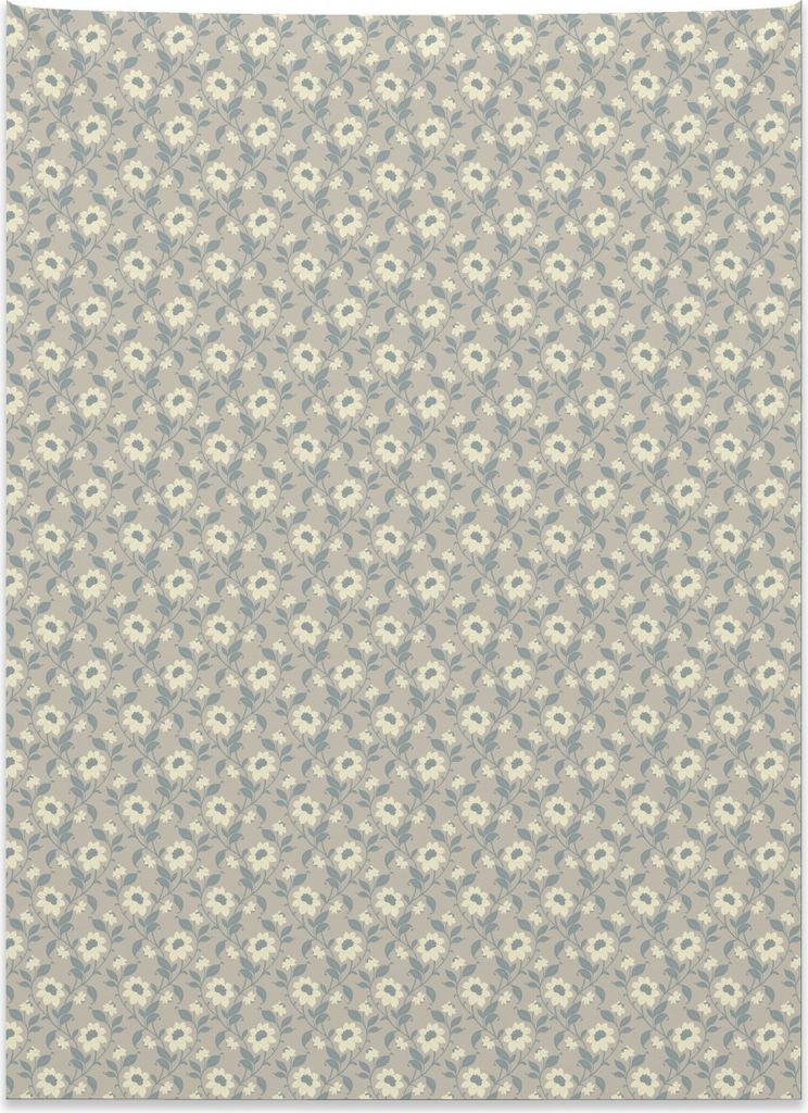 Abakuhaus Blumen Wandteppich, Blühendes weibliches Design aus Weiches Mikrofaser Stoff Kein Verblassen Klare Farben Waschbar, 110 x 150 cm, Blau g...