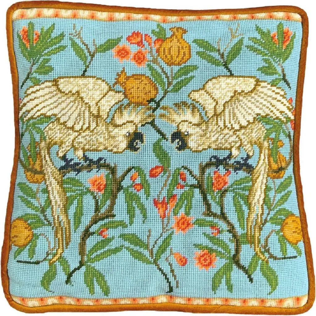 Coussin à broder Bothy Threads pour décoration salon fait main