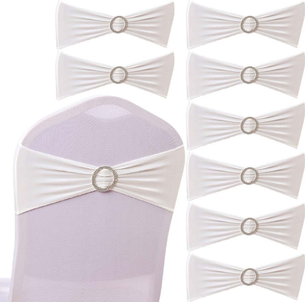 10 STÜCKE Beige Stretch Hochzeitsdekorationen Elastische Produktbild 