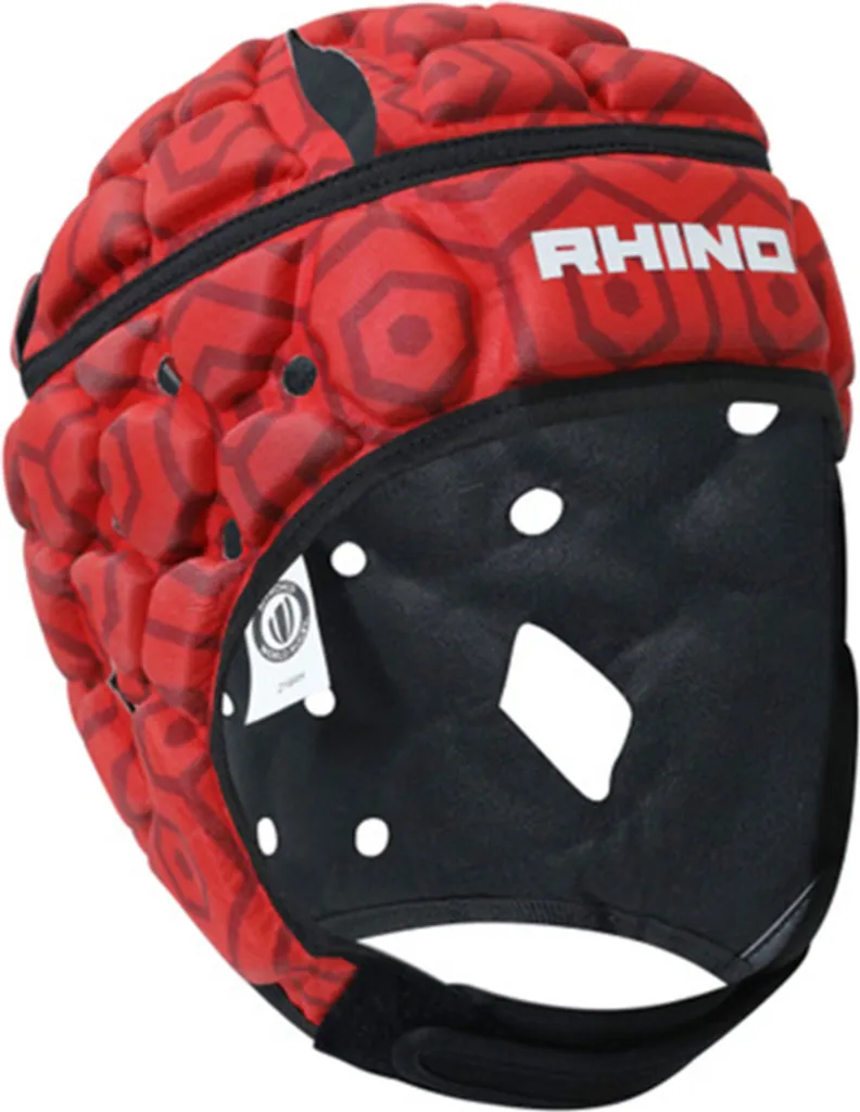 Rhino Casque de Rugby Enfant JB VII RD3564 S Rouge Noir Protection