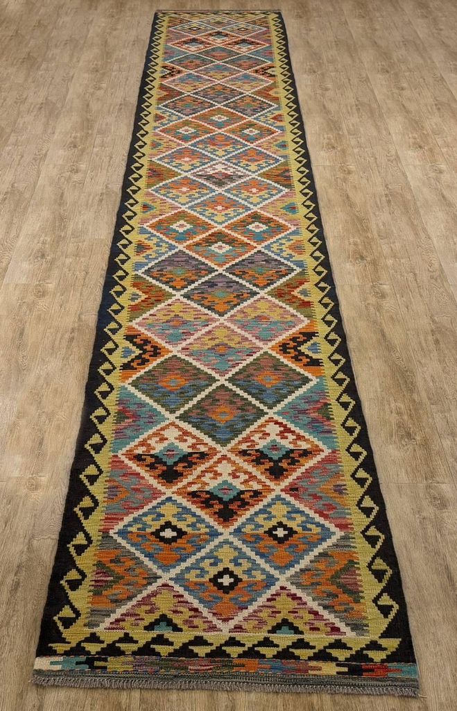 Teppich KELIM ORIGINAL | Farbe: Multi; Größe: 81x491 cm | strapazierfähig und leicht zu reinigen | Wohnzimmer | Schlafzimmer