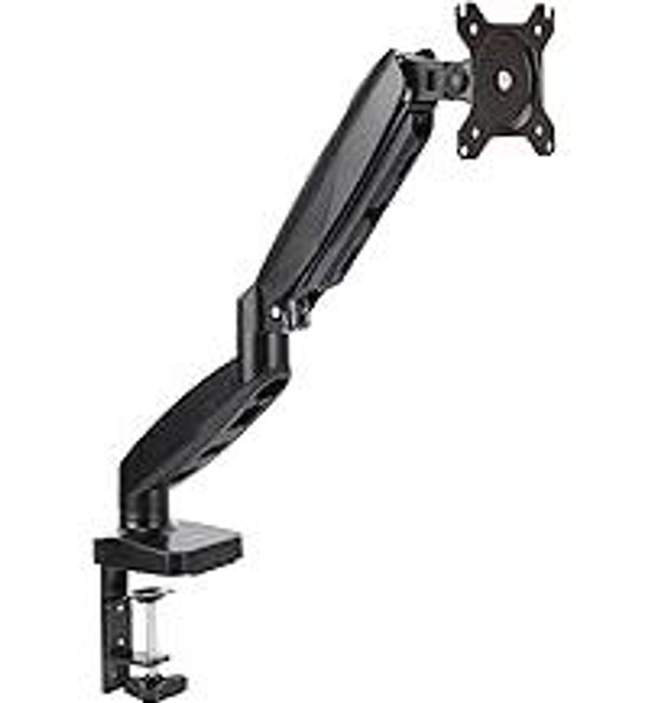 Schreibtischhalterung für einen Computermonitor, Gasfeder-Monitorarm, verstellbar, für Monitore bis zu einer Größe von 27 Zoll (68.6 cm), Schwarz