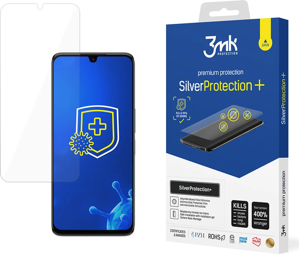 3mk SilverProtection+ per TCL 30+ | Pellicola Antibatterica e Anti-Urto