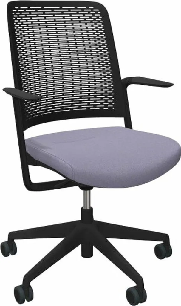 Chaise de bureau WithMe en tissu Era respirant gris clair