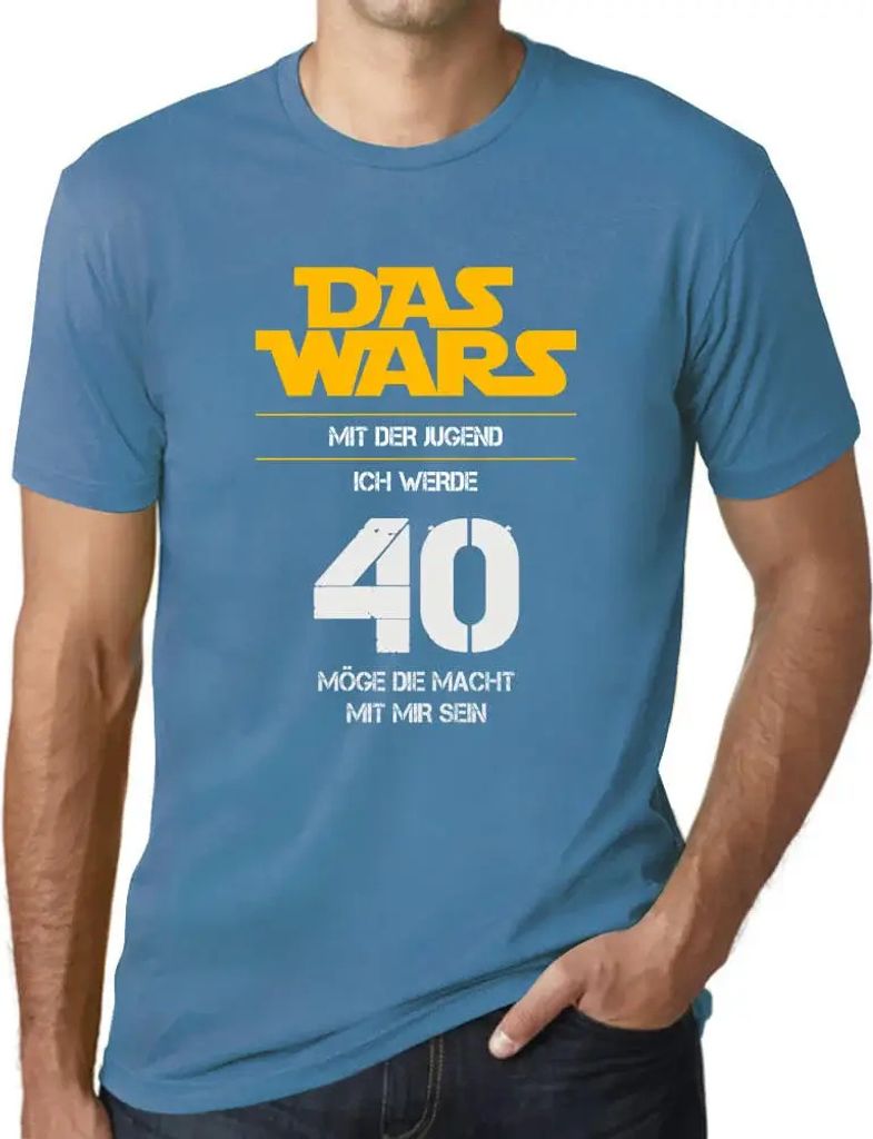 Herren Grafik T-Shirt 40 Jahre Alt Das Wars Mit Der Jugend Geschenk 40. Geburtstag Jahrestag 40 Jahre Jubiläum 40 Jährige Mann Jahrgang 1984 Kurzarm