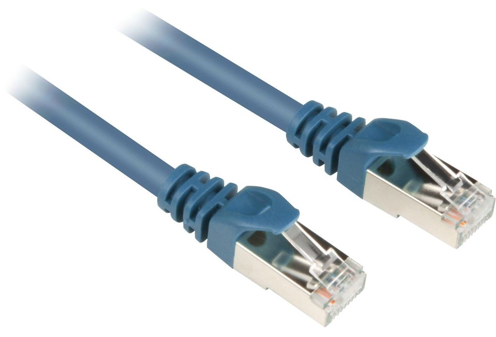 Sharkoon Kabel RJ45 CAT.6 SFTP 0,25m blau