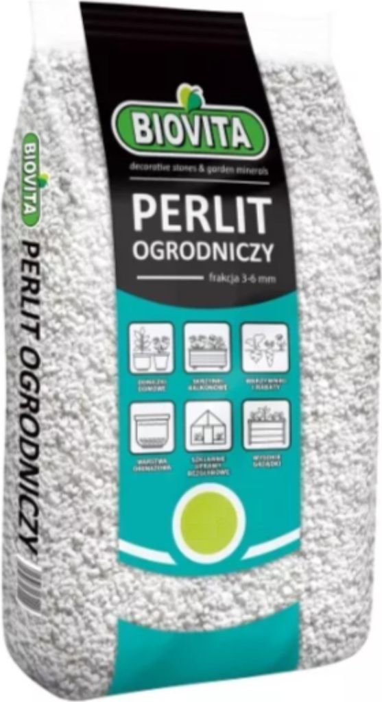 A bag of BIOVITA Perlit for gardening.