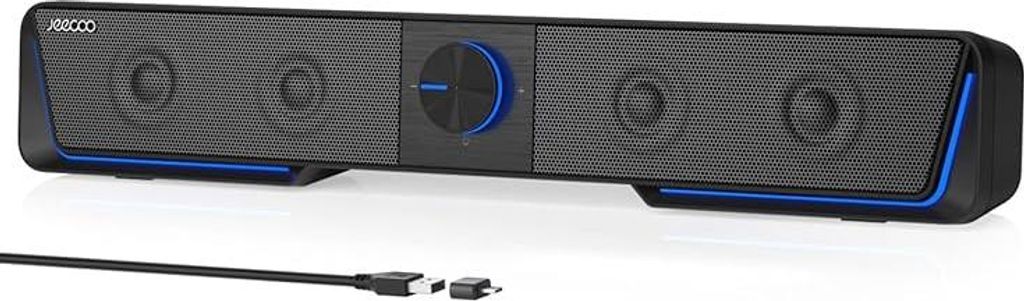 Jeecoo A40 PC Lautsprecher,Lautsprecher für Pc Tragbarer Computer Lautsprecher Schwarz 2.0 Pc Soundbar USB Betrieb und Bluetooth Modus für Smartp...