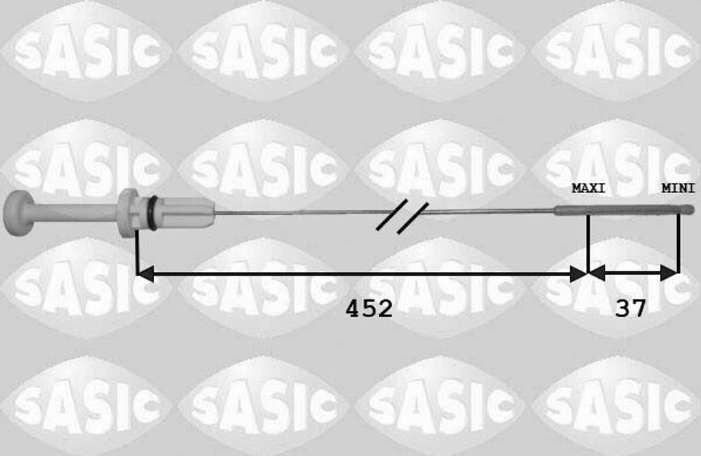 SASIC 1940015 Ölmessstab Ölpeilstab Ölstab passend für PEUGEOT 207 (WA, WC) 206 Schrägheck (2A/C) 207 SW (WK) 206+ Schrägheck (2L, 2M) 307 (3...