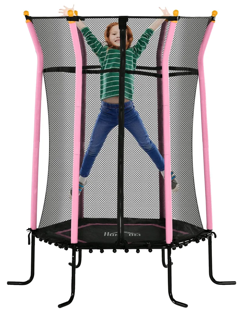 Trampoline robuste lavande 10ft filet de sécurité et saut d'équilibre