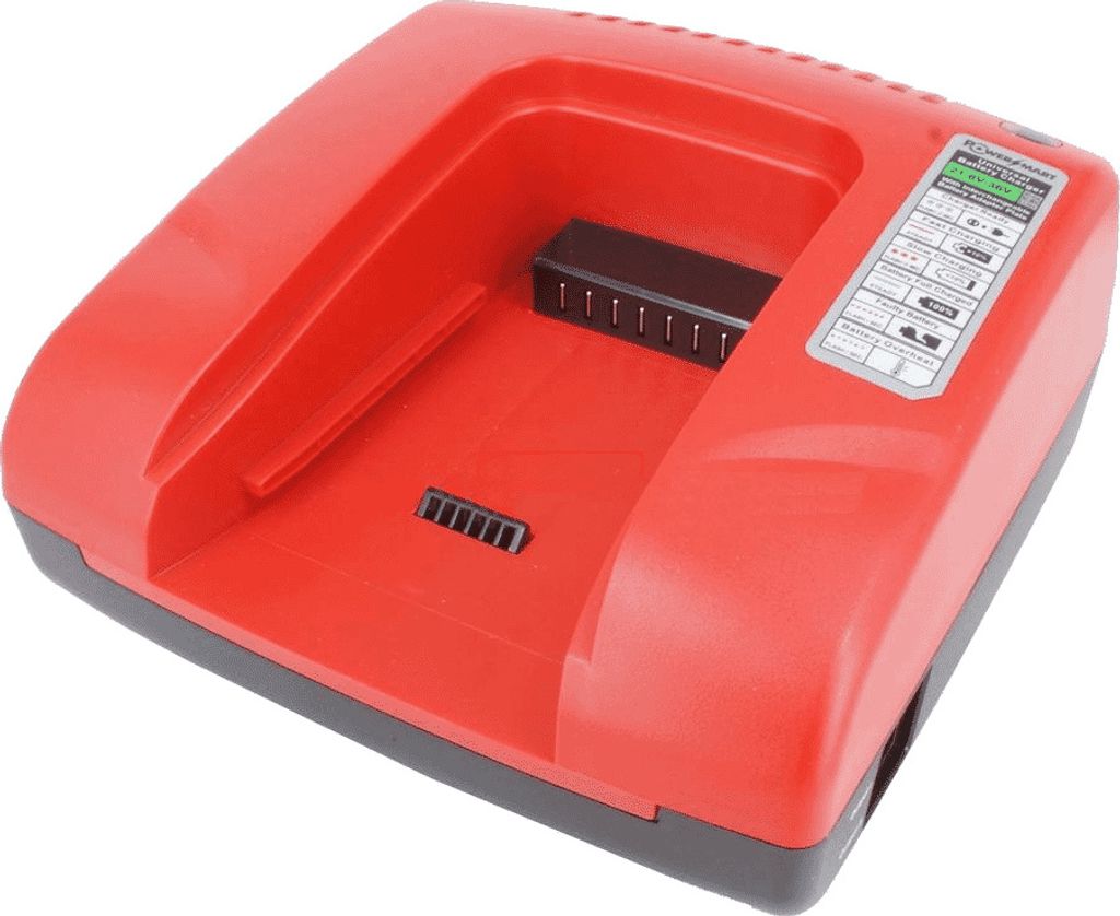 PowersMart Tools Batterie Ladegerät Grundstation 20-36V 2.1A rot