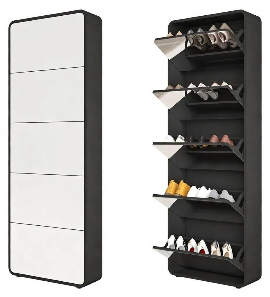 Armoire à chaussures avec miroir : fini le désordre avec ses 5 tiroirs