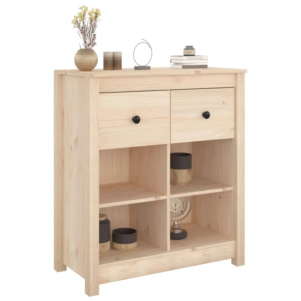 Madia in Pino Massiccio vidaXL 70x35x80 cm - Mobile Salvaspazio - 7