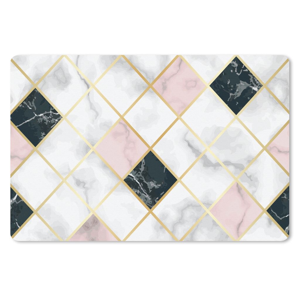 MuchoWow Mauspad Mousepad Marmor - Geometrische Formen - Muster - Luxus 27x18 cm - Mousepads - Maus Mat - Pad - Mausunterlage - Büroartikel - De...