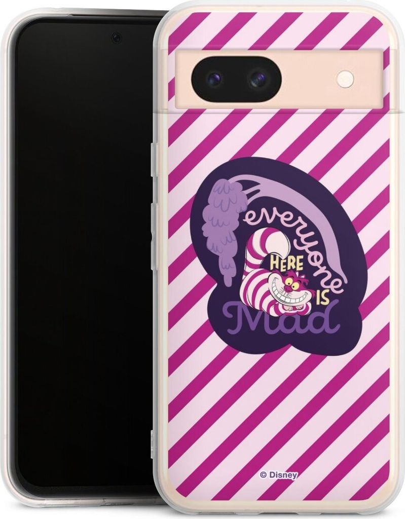 DeinDesign Handyhülle für Google Pixel 8a Silikon Hülle Case Smartphone Schutzhülle Alice im Wunderland Disney Grinsekatze