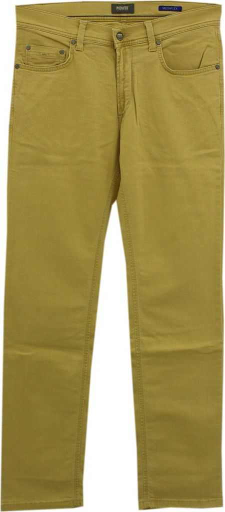 30308 Pioneer, Rando, Herren Jeans Hose, Softgabardine Stretch, senfgelb, W 32 L 34
